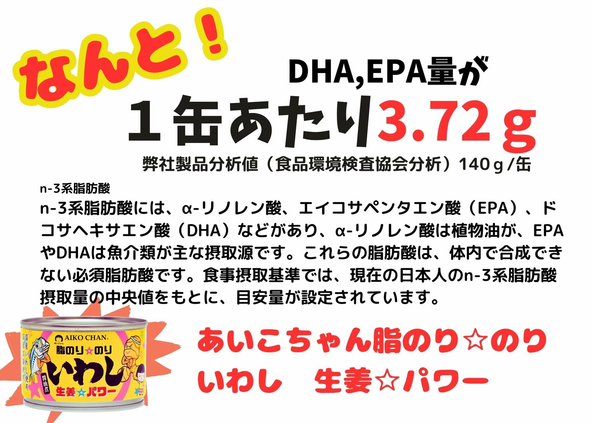あいこちゃん脂のり☆のりいわし 生姜☆パワー 140g×24缶. | 伊藤食品